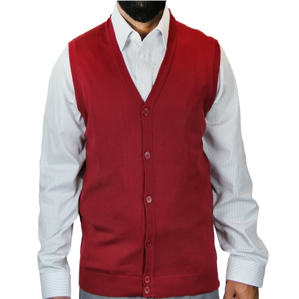 Blue Ocean Solid Color Sweater Vest